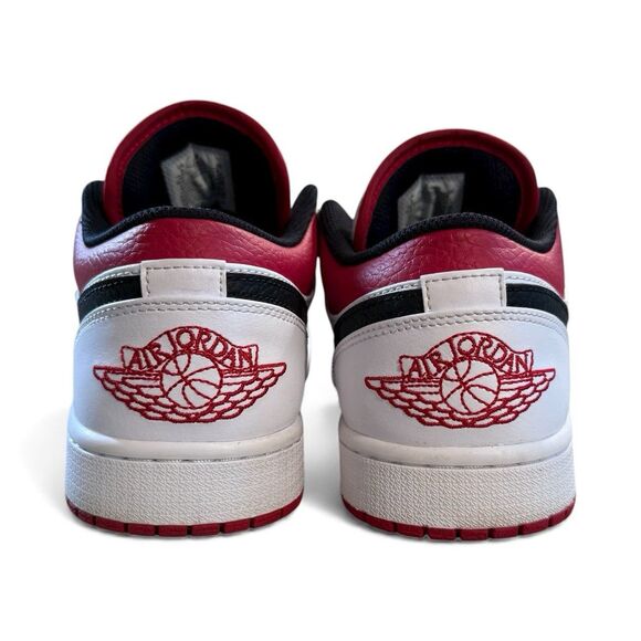 Nike Air Jordan 1 Low White University Red 553558-118 Size 9 Men Excellent Cond. - Picture 5 of 8